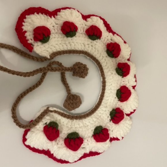 Crochet Handmade Pet Collar for Cats or Dogs - Picture 3 of 11